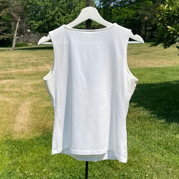Loft Clothes White Tank Top Medium - Picture 2 of 3